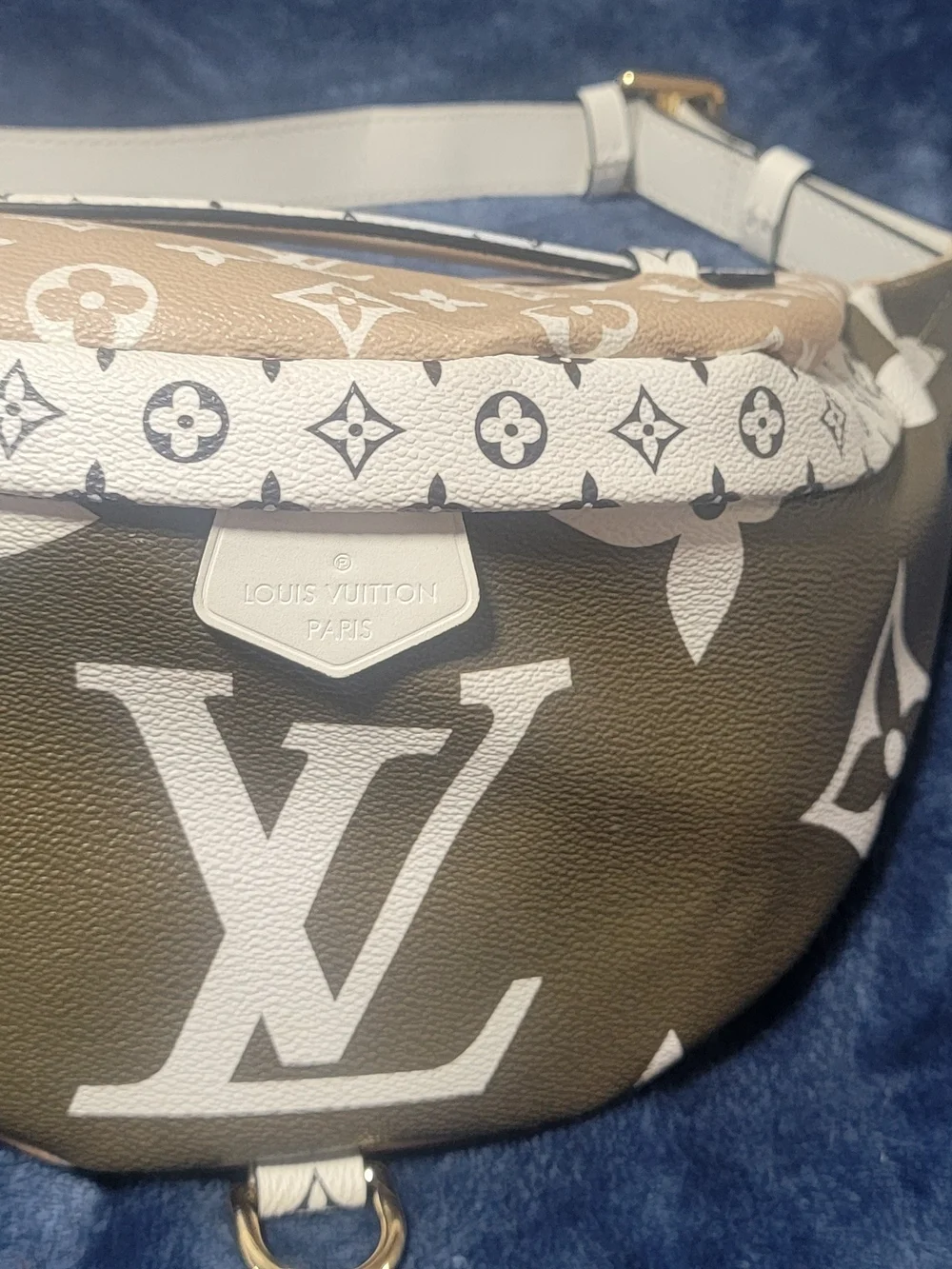 Louis Vuitton White and Brown Monogram Bumbag